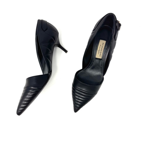 Burberry Amalia Quilted Leather D’Orsay Pumps – Size 7.5, 7.5 cm Heel - Picture 1 of 9
